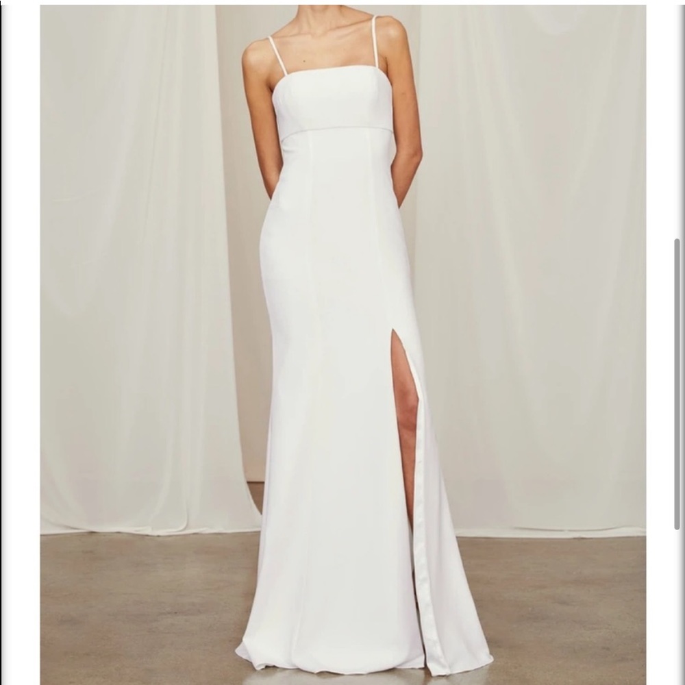 Amsale Bray Bridesmaid Dress - Color: Ice - Picture 2 of 7
